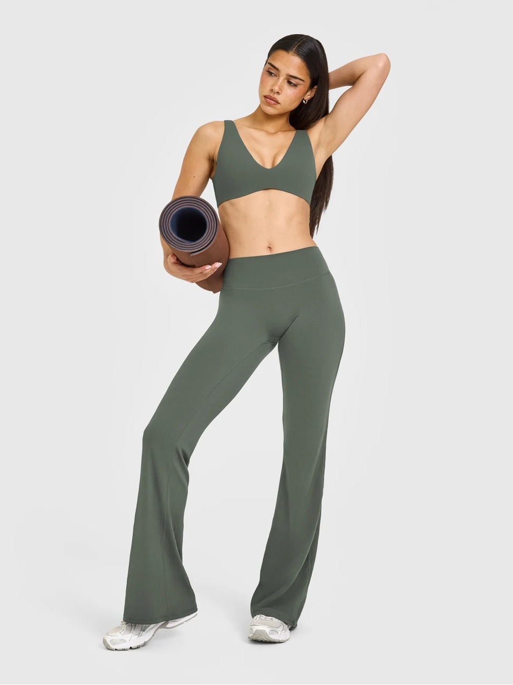 Oner Active Soft Motion Flare Pants- Alpine Green color